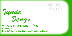 tunde dengi business card